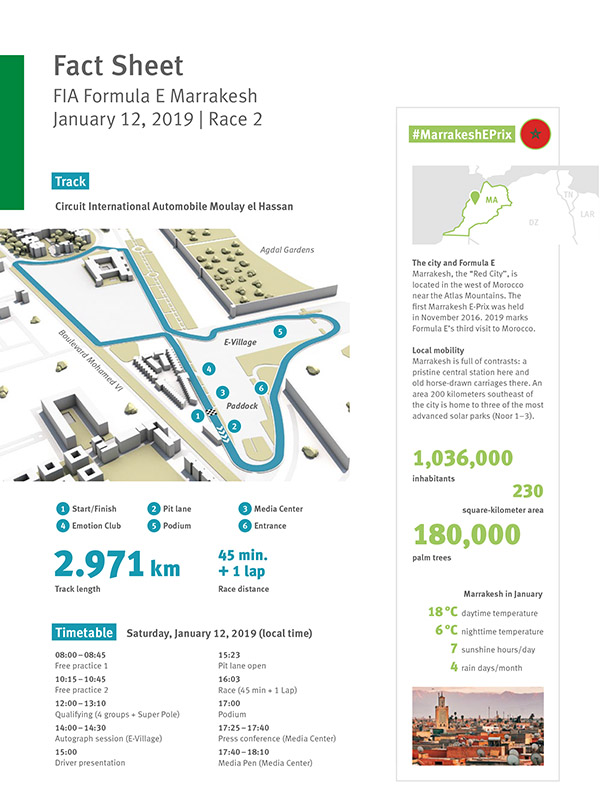 Formula E Fact Sheet Compact Marrakesh 2019 Race 2
