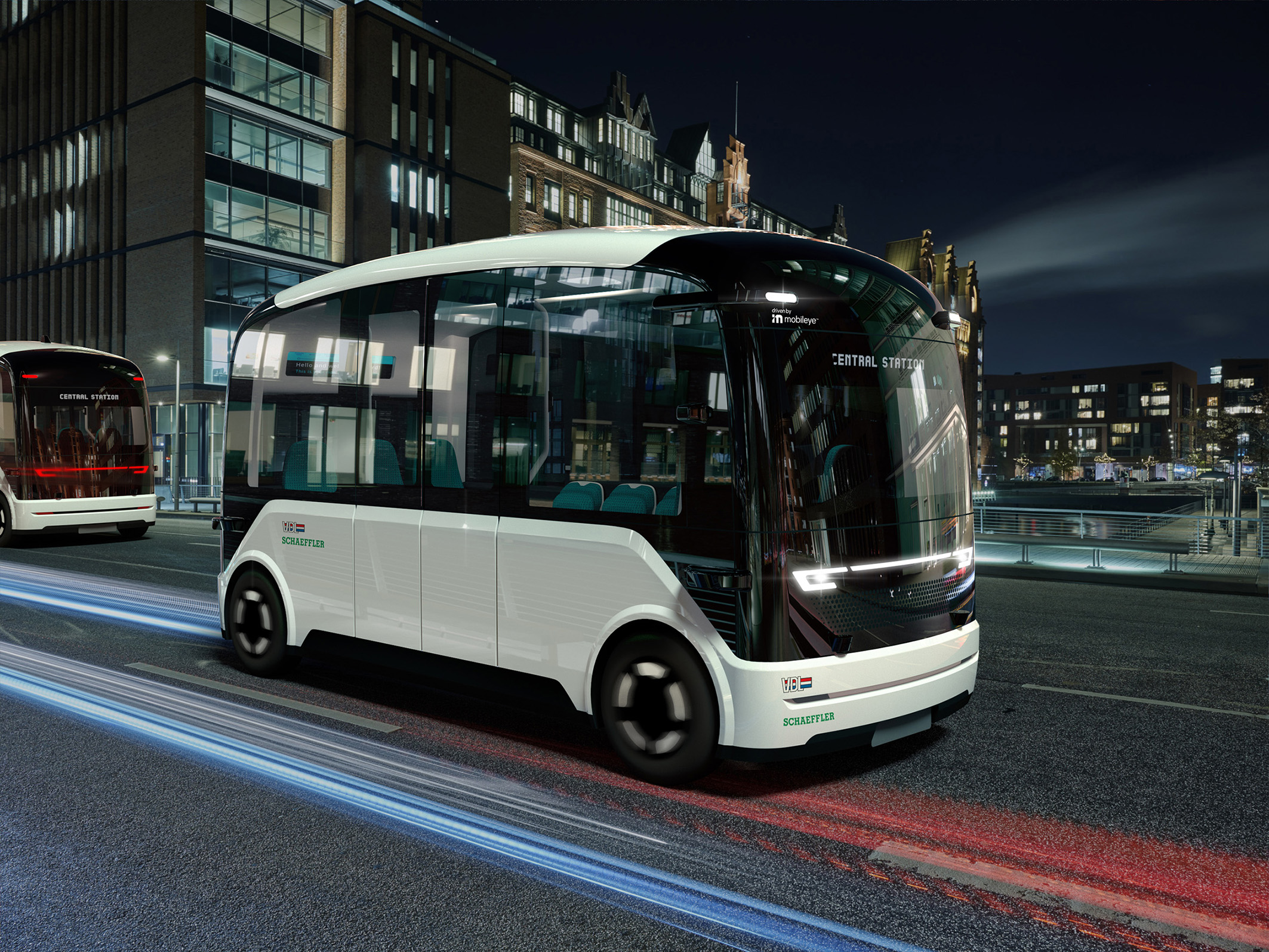 Impression of the autonomous driving shuttle vehicle | Press media ...