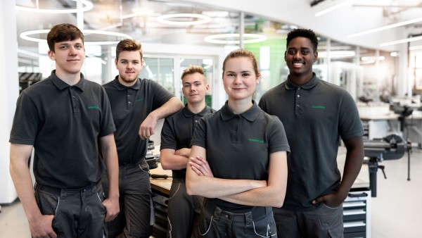 School students at work with Schaeffler